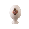Яйцо пасхальное  большое "Новое" монолитное (бел., вид одноцвет, крест, Александро-Невская Лавра)