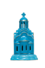 Сувенир "Храм-лампада" малый (голуб., отводка золотом)
