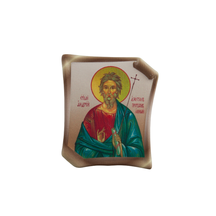 Икона на фарфоровом свитке (Св. Апостол Андрей Первозванный)