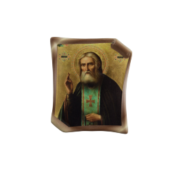 Икона на фарфоровом свитке (Св. Серафим Саровский)