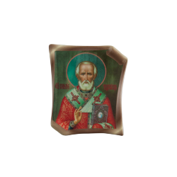 Икона на фарфоровом свитке (Св. Николай Чудотворец)