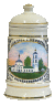 Кружка с крышкой средняя (бел., вид цветной, отводка золотом, Богоявленский храм)