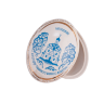 Шкатулка овальная (бел., вид синий, отводка золотом, Богородице-Табынский монастырь)