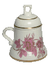Кружка "Колокол" (бел., розовый василёк, отводка золотом, ХВ)