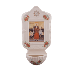 Киот подвесной средний (бел., икона, крест, розы, Св. Ксения Петербургская)
