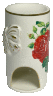 Аромалампа "Цилиндр" (бел., розы, роспись золотом)