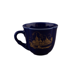 Чашка "Волна" (кобальт, вид золотой, Покровский монастырь)