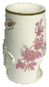 Аромалампа "Цилиндр" (бел., розовый василёк, роспись золотом)