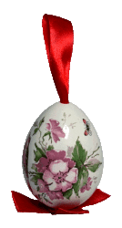 Сувенир "Яйцо пасхальное" большое подвесное (бел., вид цветной  ХВ, цветы+птицы)