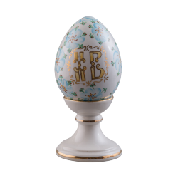 Яйцо пасхальное большое (бел., роспись краской, роспись золотом)