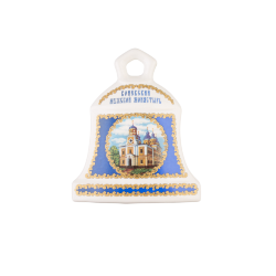 Плакетка "Колокол" (бел., вид цветной + орнамент, Коневский мужской монастырь)