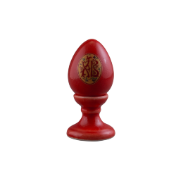 Яйцо пасхальное "Малыш" (красное, надпись золотая, ХВ)