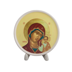 Медальон 10 см (бисквит, икона, Казанская икона Божией Матери)
