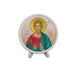 Медальон 10 см (бисквит, икона, Св. Апостол Андрей Первозванный)