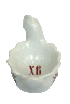 Подставка под яйцо "Курица" (бел., Красный орнамент, отводка золотом)