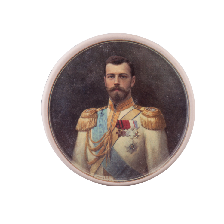 Медальон 10 см (бисквит, портрет, Николай II)