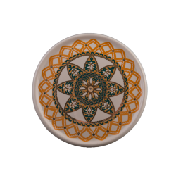 Медальон 10 см с ободком (бел., Снежинка)