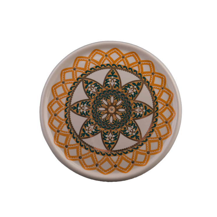 Медальон 10 см с ободком (бел., Снежинка)