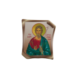 Икона на фарфоровом свитке (Св. Апостол Андрей Первозванный)