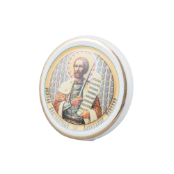 Медальон на ножке (бел., икона, отводка золотом,св. блгв. кн. Александр Невский)