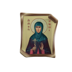 Икона на фарфоровом свитке (Св. Мария Гатчинская)