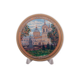 Медальон 10 см (бисквит, вид цветной, Александро-Невская Лавра, лето)