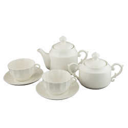 Чайный комплект (бел., чайник, сахарница, 2 чайные пары)
