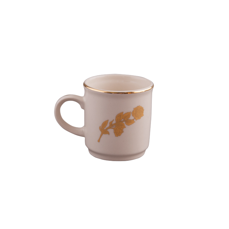 Чашка кофейная (бел., золотая роза, золото)