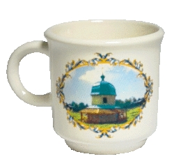 Чашка кофейная (бел., вид цветной, Александро-Свирский монастырь)