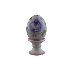 Яйцо пасхальное "Малыш" (бел., роспись краской, сиреневая роза)