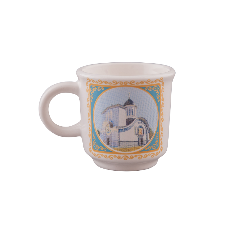 Чашка малая (бел., вид цветной, Храм св. Ксении г.Сестрорецк)