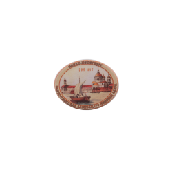 Магнит овальный (бисквит, вид цветной, 300 лет Александро-Невской Лавре)