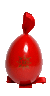 Сувенир "Яйцо пасхальное" большое подвесное (красн., золотые цветы+ХВ)