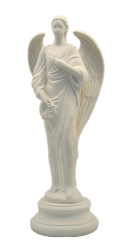 Сувенир "Ангел" скульптура с венком (бисквит)