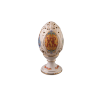Яйцо пасхальное "Ажурное" (бел., портрет, вид цветной, красный орнамент, крест, ХВ, роспись золотом)