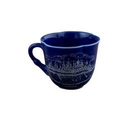 Чашка "Волна" (кобальт, вид серебро, Соловецкий монастырь)